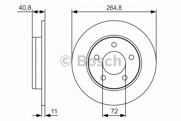 Disc frana MAZDA 3 Limuzina (BK) (1999 - 2009) BOSCH 0 986 479 S50 piesa NOUA