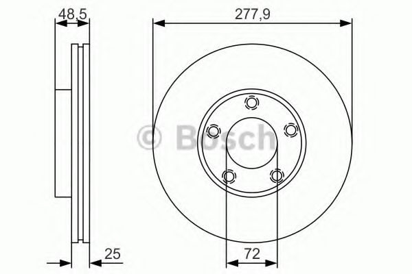Disc frana MAZDA 3 Limuzina (BK) (1999 - 2009) BOSCH 0 986 479 R83 piesa NOUA