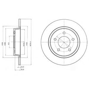 Disc frana MAZDA 3 Limuzina (BK) (1999 - 2009) DELPHI BG3930 piesa NOUA