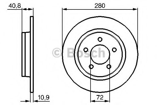 Disc frana MAZDA 3 Limuzina (BL) (2008 - 2016) BOSCH 0 986 479 181 piesa NOUA