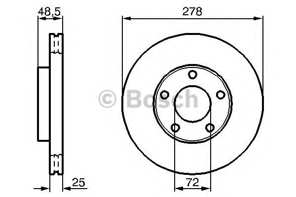 Disc frana MAZDA 3 Limuzina (BL) (2008 - 2016) BOSCH 0 986 479 C68 piesa NOUA
