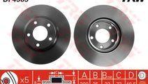 Disc frana MAZDA 3 Limuzina (BL) (2008 - 2016) TRW...