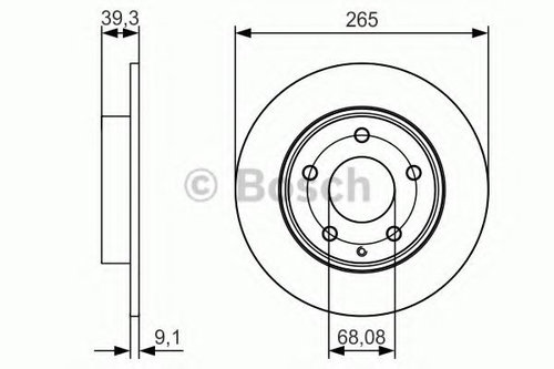 Disc frana MAZDA 3 Limuzina (BM) (2013 - 2016) BOSCH 0 986 479 C26 piesa NOUA