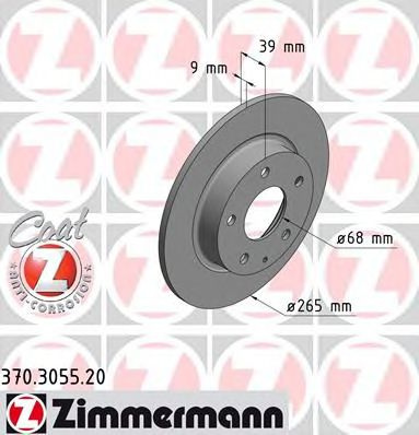 Disc frana MAZDA 3 Limuzina (BM) (2013 - 2016) ZIMMERMANN 370.3055.20 piesa NOUA