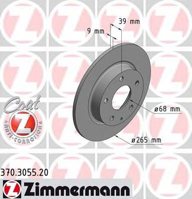 Disc frana MAZDA 3 Limuzina (BM) (2013 - 2016) ZIMMERMANN 370.3055.20 piesa NOUA