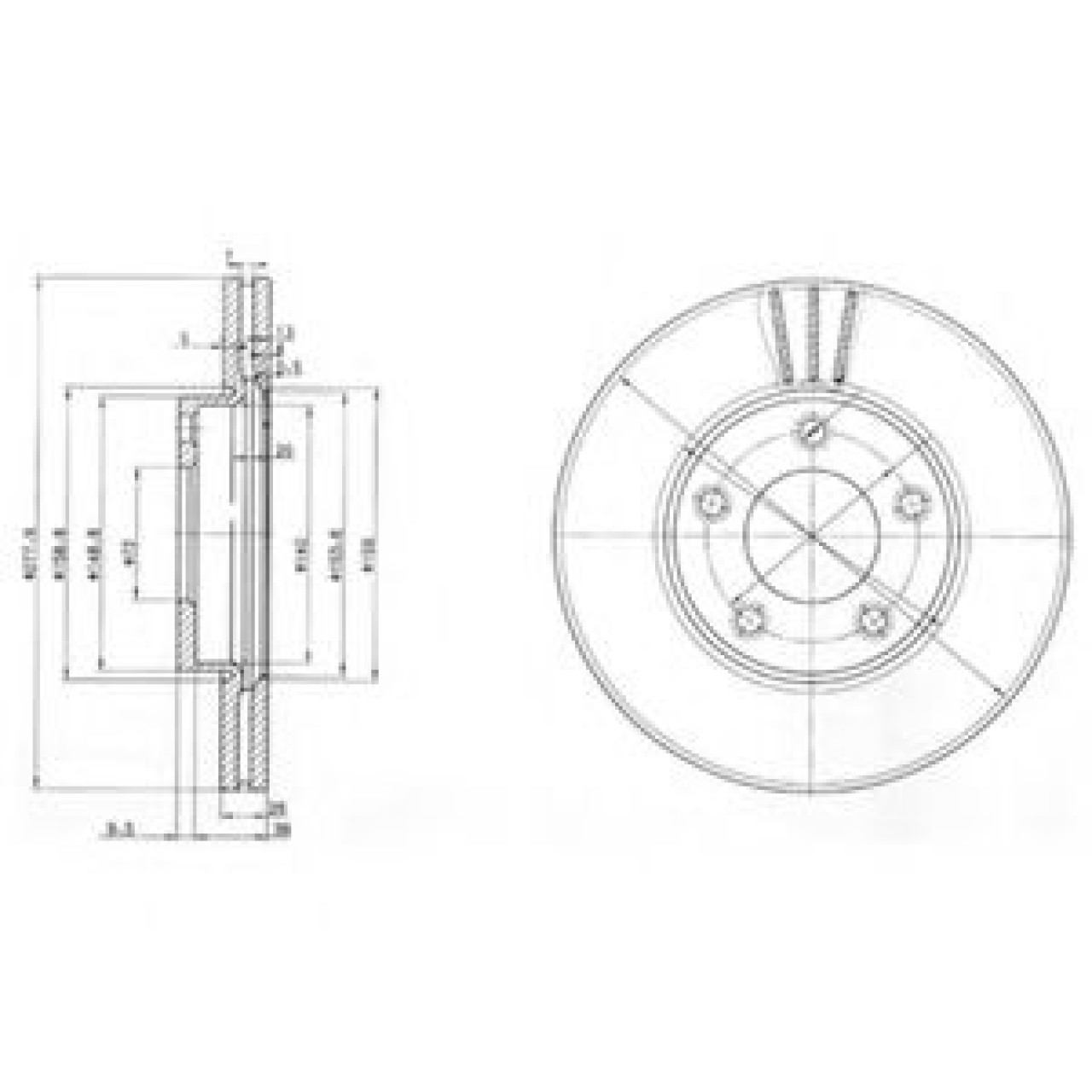 Disc frana MAZDA 5 (CR19) (2005 - 2016) DELPHI BG3927 piesa NOUA