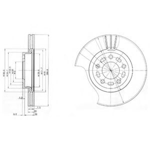 Disc frana MAZDA 5 (CR19) (2005 - 2016) DELPHI BG3928 piesa NOUA