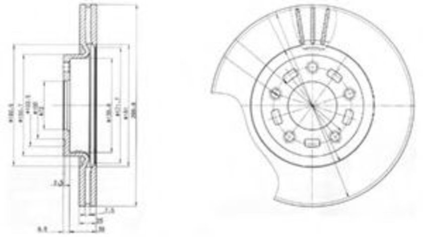 Disc frana MAZDA 5 (CR19) (2005 - 2016) DELPHI BG3928 piesa NOUA