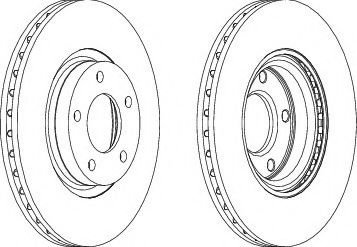 Disc frana MAZDA 5 (CR19) (2005 - 2016) FERODO DDF1312 piesa NOUA
