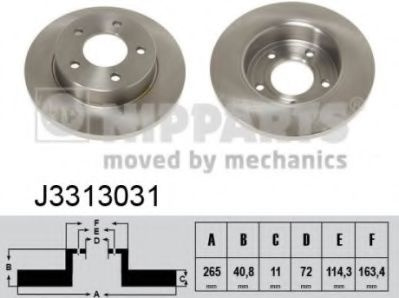 Disc frana MAZDA 5 (CR19) (2005 - 2016) NIPPARTS J3313031 piesa NOUA