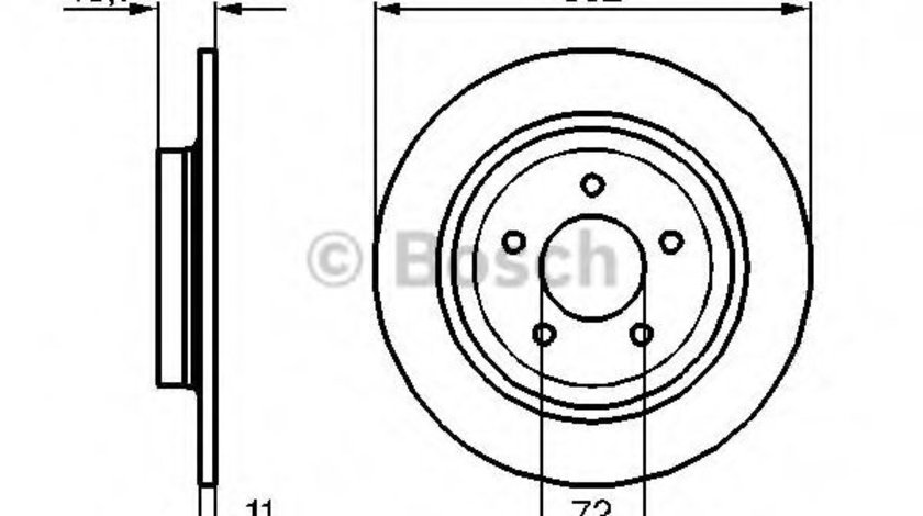 Disc frana MAZDA 5 (CW) (2010 - 2016) BOSCH 0 986 479 C69 piesa NOUA