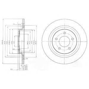 Disc frana MAZDA 5 (CW) (2010 - 2016) DELPHI BG4026 piesa NOUA
