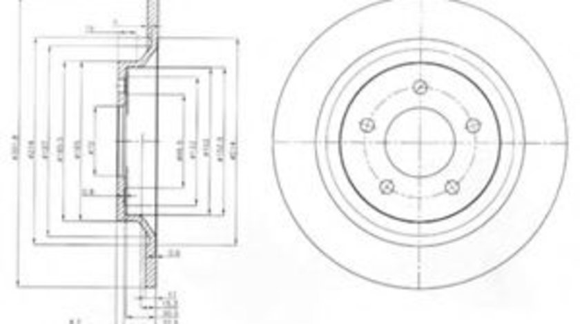 Disc frana MAZDA 5 (CW) (2010 - 2016) DELPHI BG4026 piesa NOUA