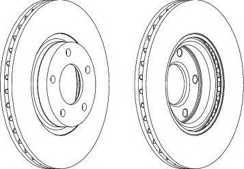 Disc frana MAZDA 5 (CW) (2010 - 2016) FERODO DDF1312 piesa NOUA
