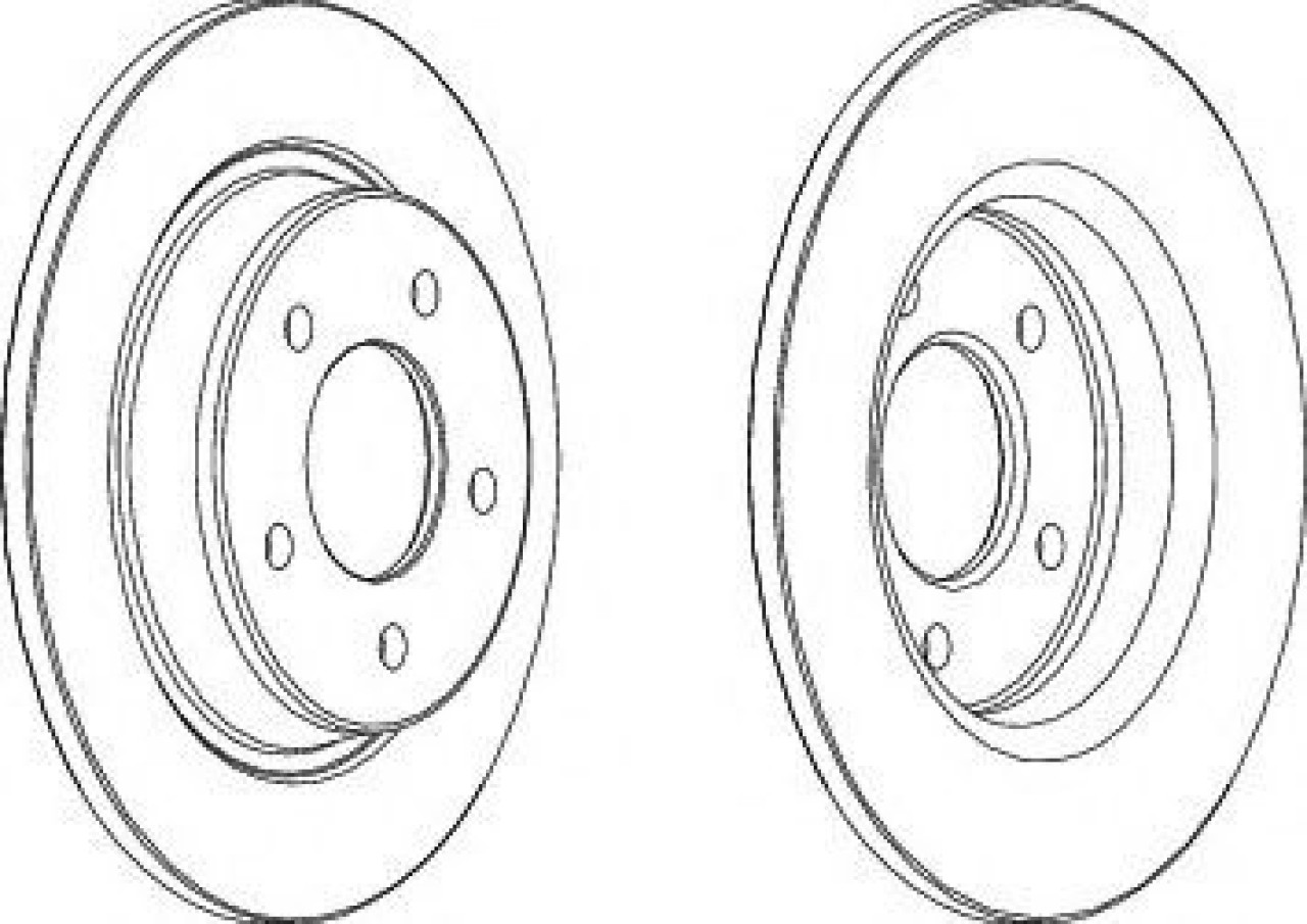 Disc frana MAZDA 5 (CW) (2010 - 2016) FERODO DDF1546C piesa NOUA