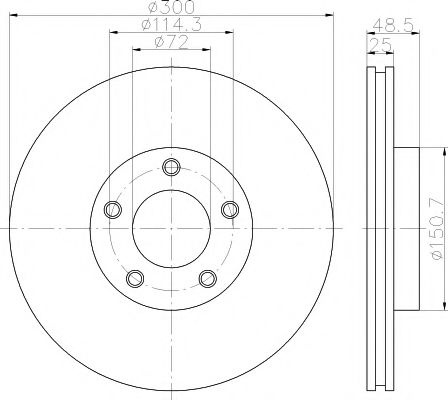 Disc frana MAZDA 5 (CW) (2010 - 2016) TEXTAR 92130403 piesa NOUA