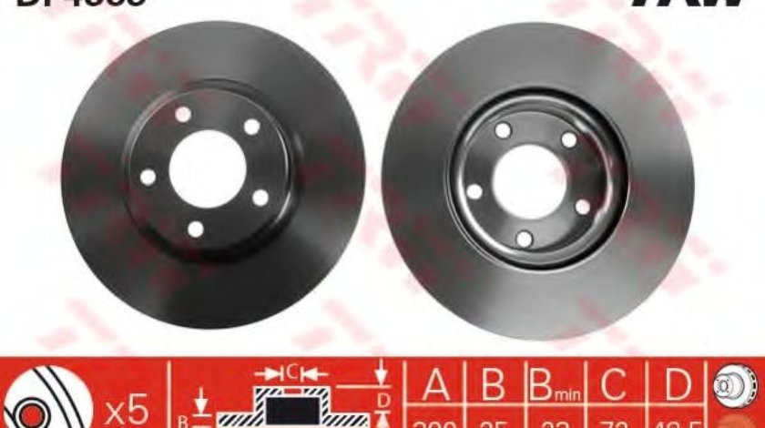 Disc frana MAZDA 5 (CW) (2010 - 2016) TRW DF4385 piesa NOUA