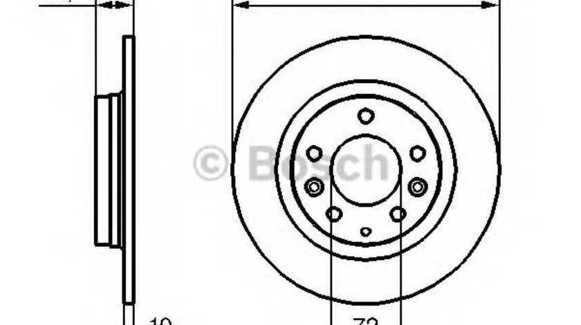 Disc frana MAZDA 6 Combi (GH) (2008 - 2016) BOSCH 0 986 479 B77 piesa NOUA