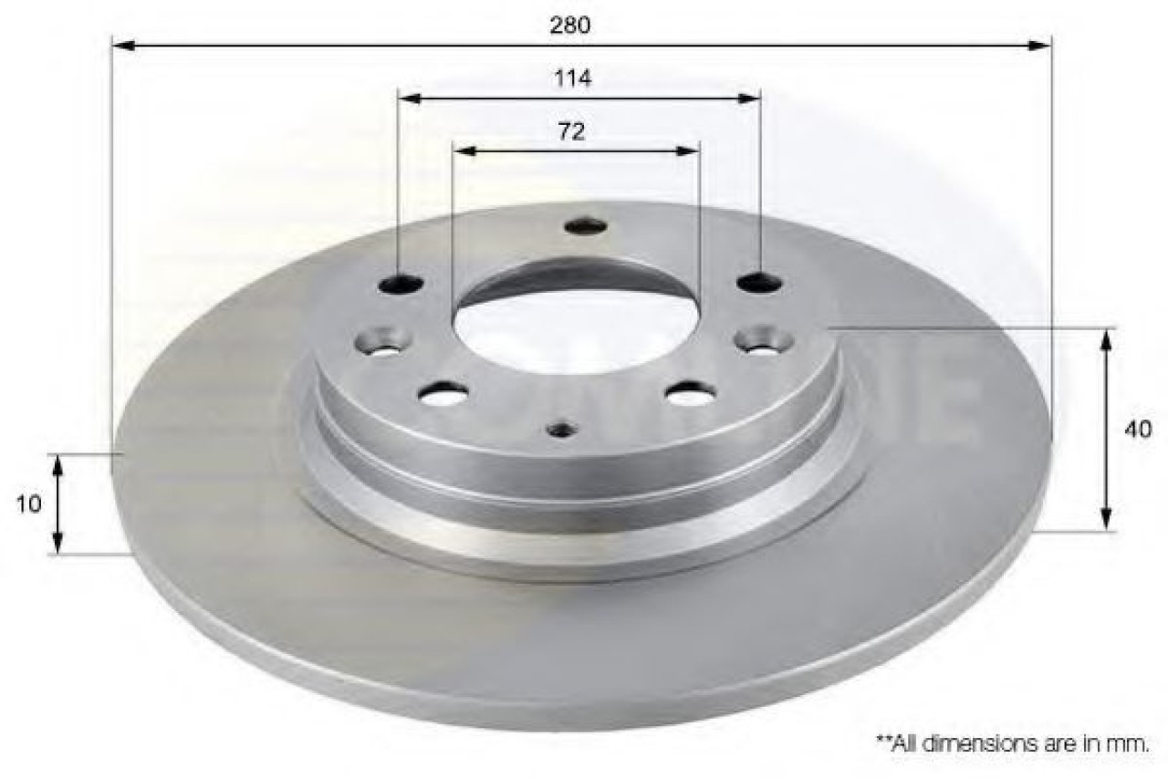 Disc frana MAZDA 6 Combi (GH) (2008 - 2016) COMLINE ADC0450 piesa NOUA