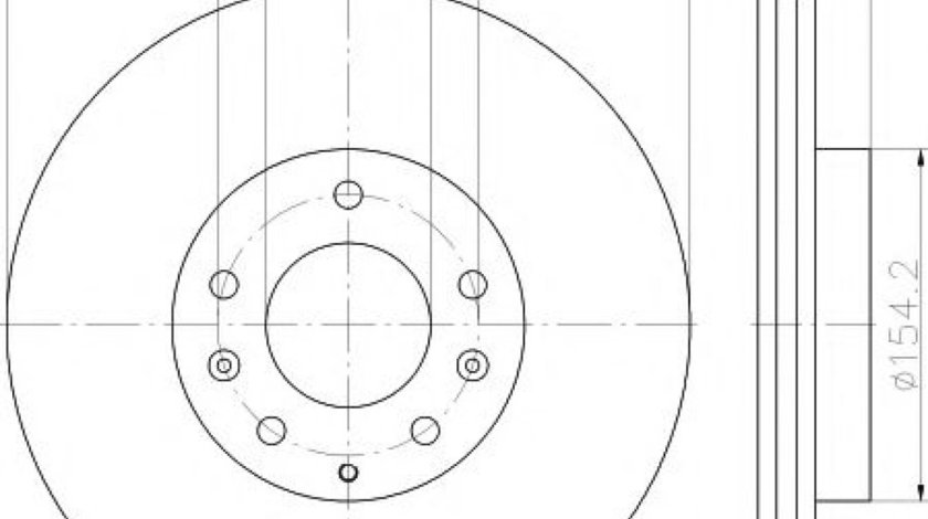 Disc frana MAZDA 6 Combi (GH) (2008 - 2016) HELLA PAGID 8DD 355 115-771 piesa NOUA