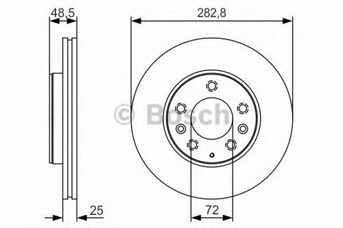 Disc frana MAZDA 6 (GG) (2002 - 2008) BOSCH 0 986 479 S60 piesa NOUA