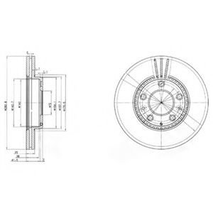 Disc frana MAZDA 6 (GG) (2002 - 2008) DELPHI BG3874 piesa NOUA