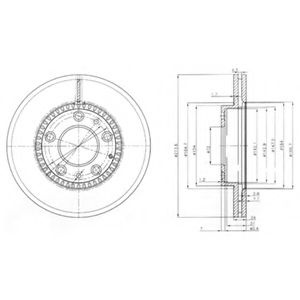 Disc frana MAZDA 6 Hatchback (GG) (2002 - 2008) DELPHI BG3724 piesa NOUA