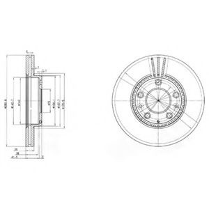 Disc frana MAZDA 6 Hatchback (GG) (2002 - 2008) DELPHI BG3874 piesa NOUA
