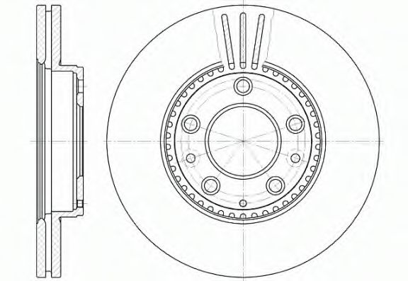 Disc frana MAZDA 6 Station Wagon (GY) (2002 - 2007) REMSA 6673.10 piesa NOUA