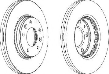 Disc frana MAZDA 6 Station Wagon (GY) (2002 - 2007) FERODO DDF1210 piesa NOUA