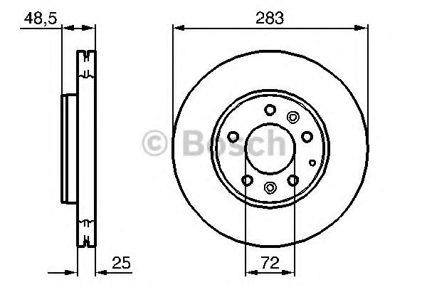 Disc frana MAZDA 6 Station Wagon (GY) (2002 - 2007) BOSCH 0 986 479 132 piesa NOUA