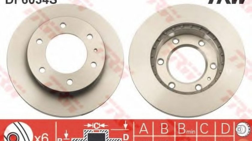 Disc frana MAZDA B-SERIE (UN) (1998 - 2006) TRW DF6034S piesa NOUA