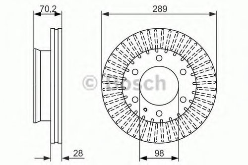 Disc frana MAZDA BT-50 (CD, UN) (2006 - 2016) BOSCH 0 986 479 711 piesa NOUA