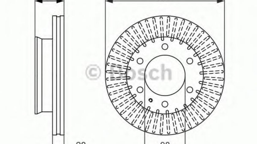 Disc frana MAZDA BT-50 (CD, UN) (2006 - 2016) BOSCH 0 986 479 711 piesa NOUA