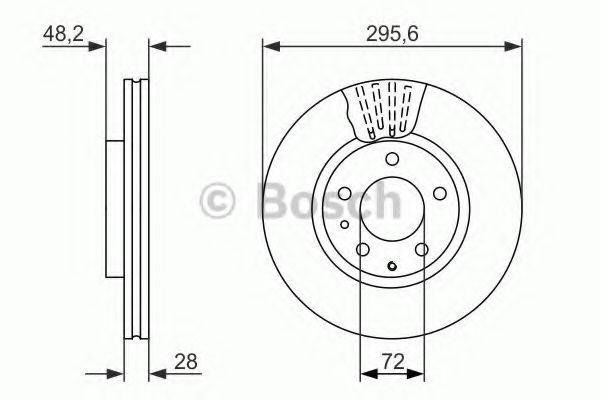 Disc frana MAZDA CX-7 (ER) (2006 - 2016) BOSCH 0 986 479 758 piesa NOUA