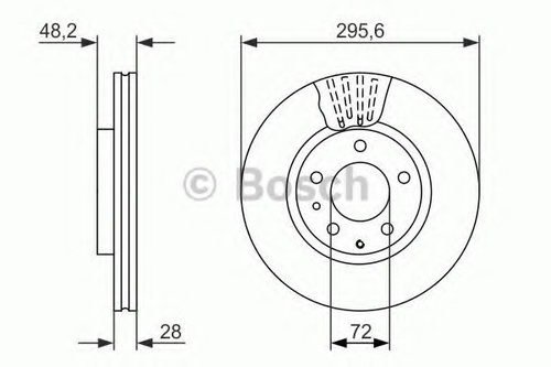 Disc frana MAZDA CX-7 (ER) (2006 - 2016) BOSCH 0 986 479 758 piesa NOUA