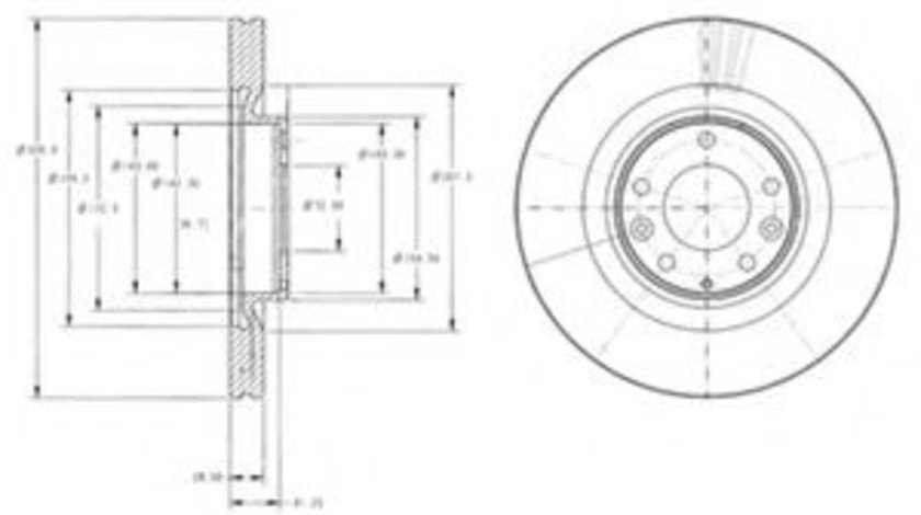 Disc frana MAZDA CX-7 (ER) (2006 - 2016) DELPHI BG9104 piesa NOUA