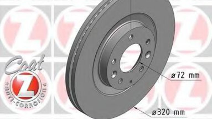 Disc frana MAZDA CX-7 (ER) (2006 - 2016) ZIMMERMANN 370.3088.20 piesa NOUA