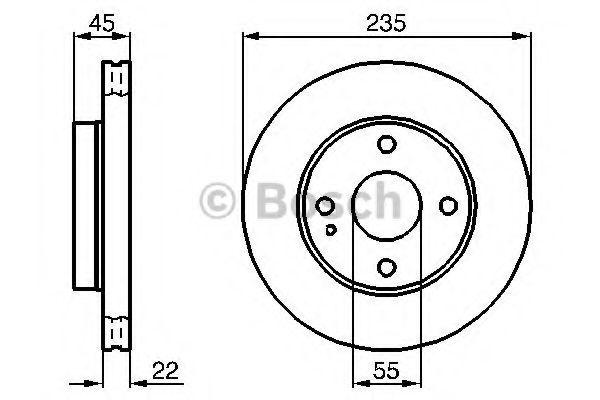 Disc frana MAZDA DEMIO (DW) (1996 - 2003) BOSCH 0 986 478 219 piesa NOUA