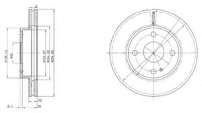 Disc frana MAZDA DEMIO (DW) (1996 - 2003) DELPHI BG2629 piesa NOUA