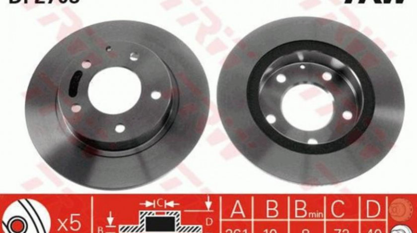 Disc frana Mazda MX-6 (GD) 1987-1997 #2 08735210