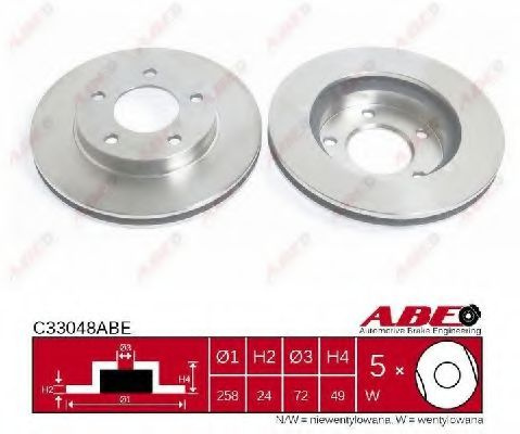 Disc frana MAZDA PREMACY (CP) (1999 - 2005) ABE C33048ABE piesa NOUA
