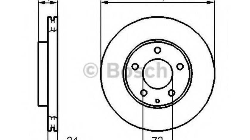 Disc frana MAZDA PREMACY (CP) (1999 - 2005) BOSCH 0 986 479 034 piesa NOUA