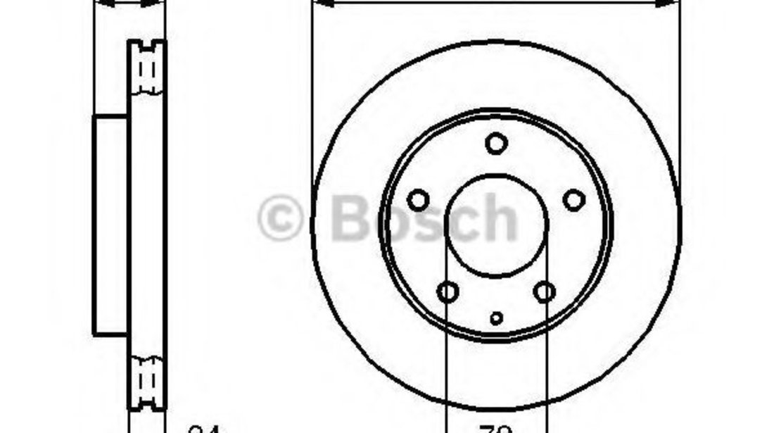 Disc frana MAZDA PREMACY (CP) (1999 - 2005) BOSCH 0 986 479 B25 piesa NOUA