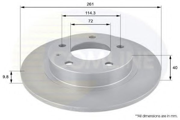 Disc frana MAZDA PREMACY (CP) (1999 - 2005) COMLINE ADC0421 piesa NOUA