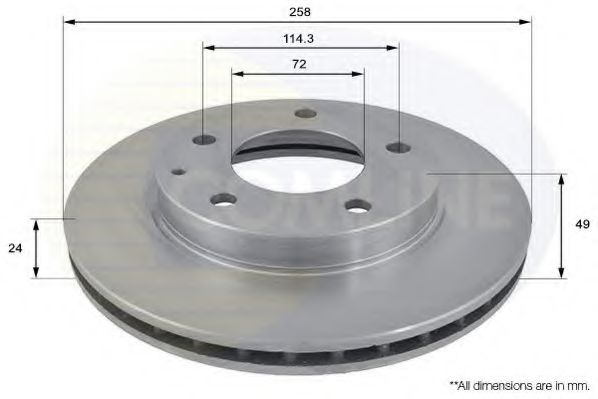 Disc frana MAZDA PREMACY (CP) (1999 - 2005) COMLINE ADC0416V piesa NOUA