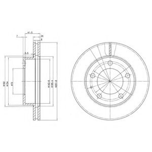 Disc frana MAZDA PREMACY (CP) (1999 - 2005) DELPHI BG2779 piesa NOUA
