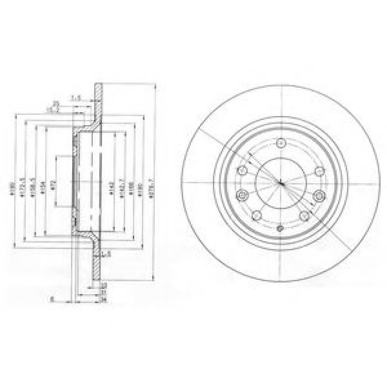 Disc frana MAZDA PREMACY (CP) (1999 - 2005) DELPHI BG3875C piesa NOUA