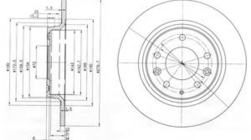 Disc frana MAZDA PREMACY (CP) (1999 - 2005) DELPHI BG3875C piesa NOUA