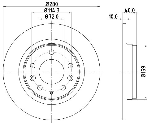 Disc frana MAZDA PREMACY (CP) (1999 - 2005) KRIEGER 0950004202 piesa NOUA